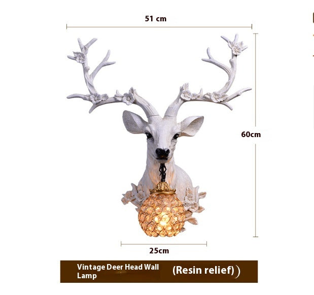Decorative Antler Resin Glass Wall Light
