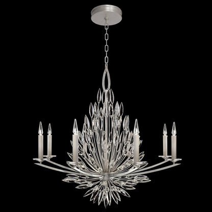41-Inch Crystal Lily Bud Round Chandelier