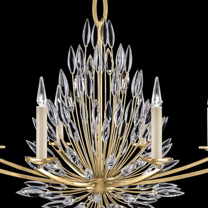 41-Inch Crystal Lily Bud Round Chandelier