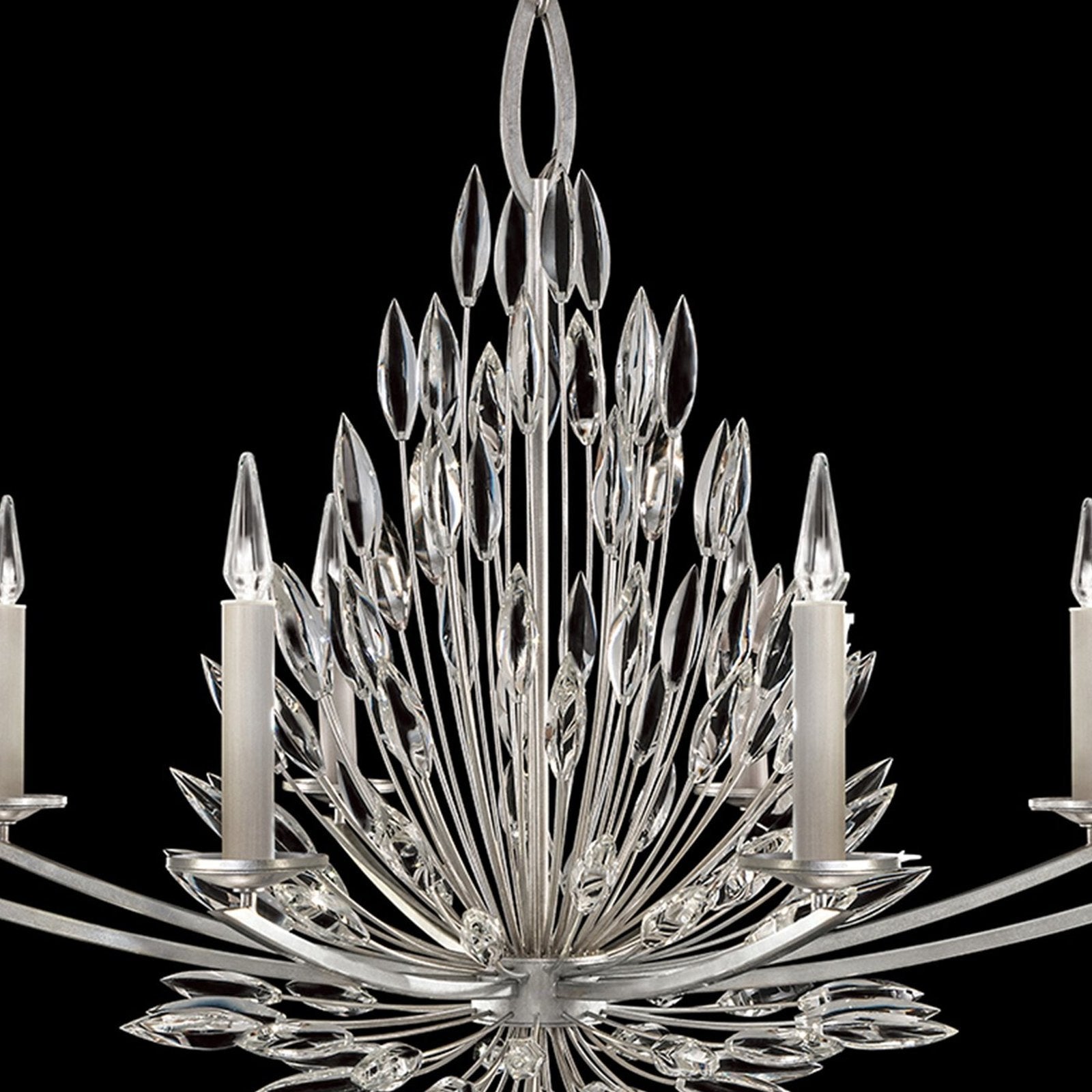 41-Inch Crystal Lily Bud Round Chandelier