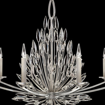 41-Inch Crystal Lily Bud Round Chandelier