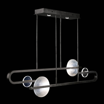 65-Inch Hand-Cast Glass Linear Pendant Light