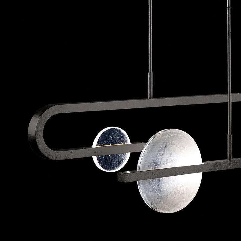 65-Inch Hand-Cast Glass Linear Pendant Light