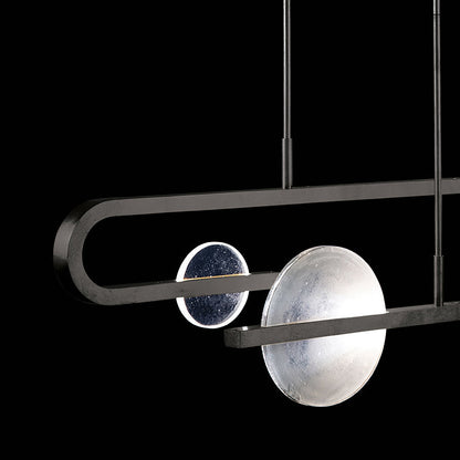 65-Inch Hand-Cast Glass Linear Pendant Light