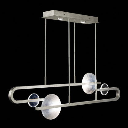 65-Inch Hand-Cast Glass Linear Pendant Light