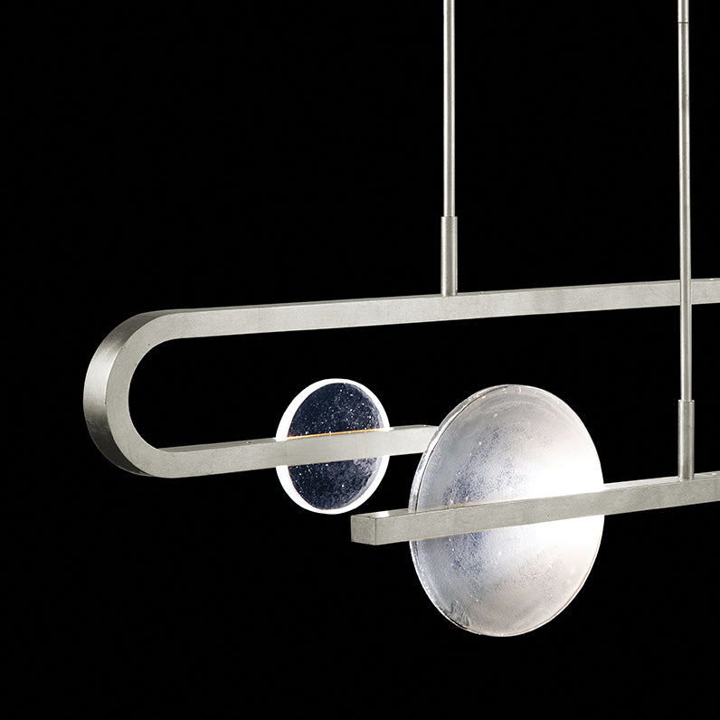 65-Inch Hand-Cast Glass Linear Pendant Light