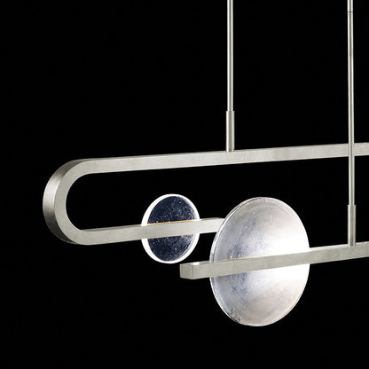 65-Inch Hand-Cast Glass Linear Pendant Light