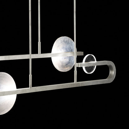 65-Inch Hand-Cast Glass Linear Pendant Light
