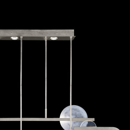 65-Inch Hand-Cast Glass Linear Pendant Light