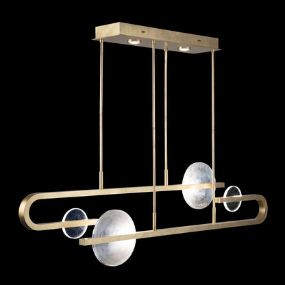 65-Inch Hand-Cast Glass Linear Pendant Light