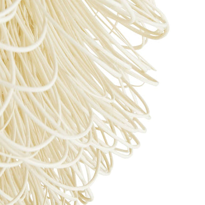 Bleached Rattan Loop Single-Light Chandelier