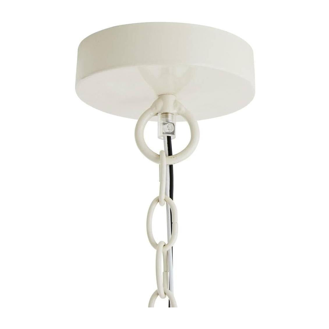 Bleached Rattan Loop Single-Light Chandelier