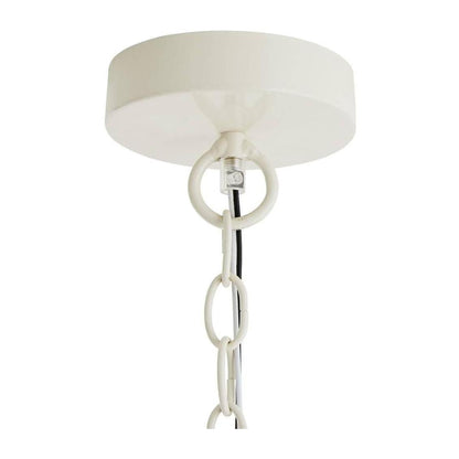Bleached Rattan Loop Single-Light Chandelier
