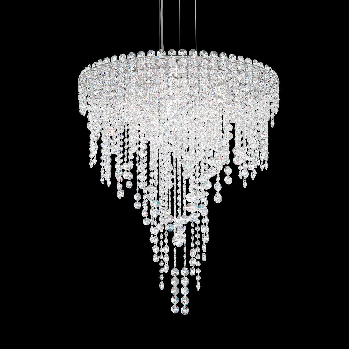 Clear Optic Crystal Strand Pendant Light / Clear Optic Crystal