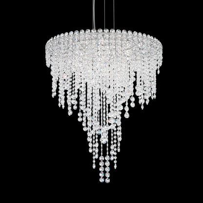 Clear Optic Crystal Strand Pendant Light / Clear Optic Crystal