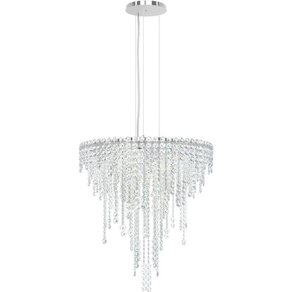 Clear Optic Crystal Strand Pendant Light