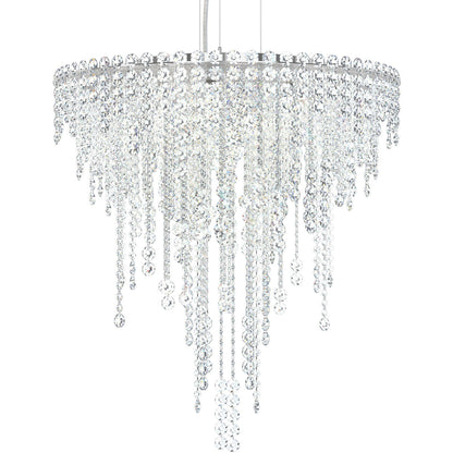 Clear Optic Crystal Strand Pendant Light