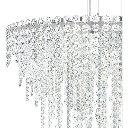 Clear Optic Crystal Strand Pendant Light