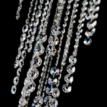 Clear Optic Crystal Strand Pendant Light