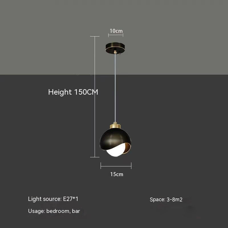Crystal Single or Double-Head Pendant Light / Three Color Light / Black Double headed
