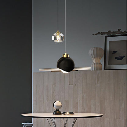 Crystal Single or Double-Head Pendant Light / Without Light Source / Golden Single Head