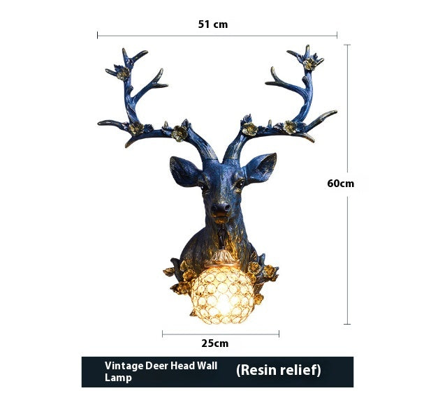 Decorative Antler Resin Glass Wall Light