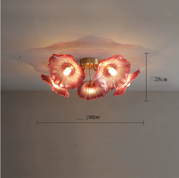 Modern Flower Multi-Light Ceiling Light / Tricolor Light / White / Five Flowers
