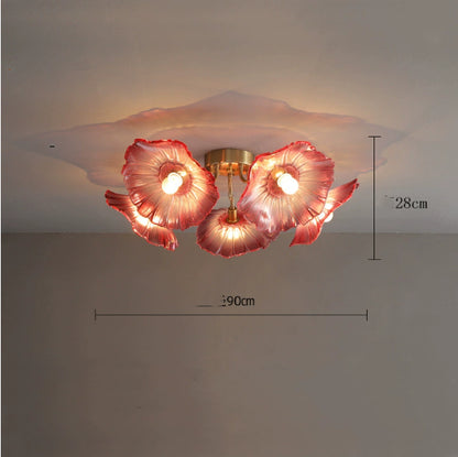 Modern Flower Multi-Light Ceiling Light / Tricolor Light / White / Five Flowers