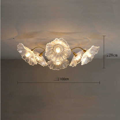 Modern Flower Multi-Light Ceiling Light / Tricolor Light / White / Six Flowers