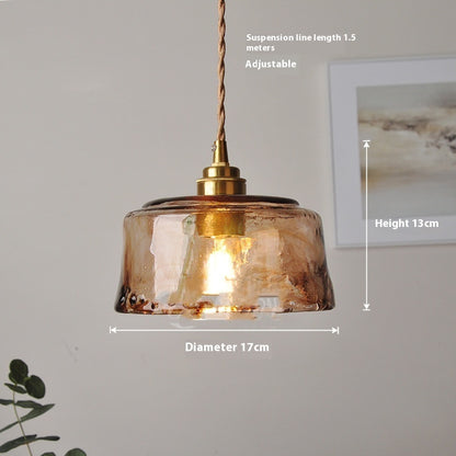 Nordic Brass Glass 4W Pendant Light