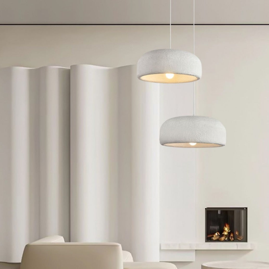Nordic Microcement Round Pendant Light / Customized Diameter 60CM