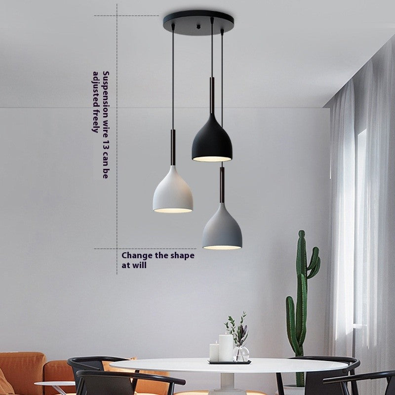 Nordic Three Wave Glass Wall Lamp