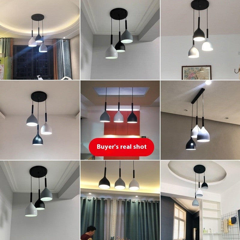 Nordic Three Wave Glass Wall Lamp