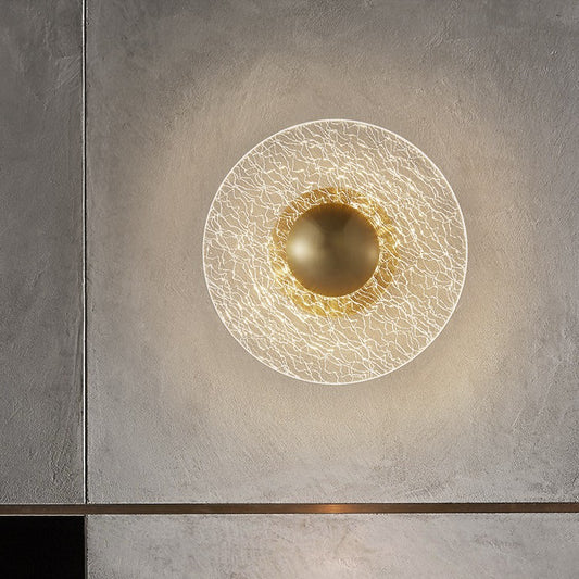 Nordic Wrought Iron Acrylic Wall Light / Leaf Style / Warm light