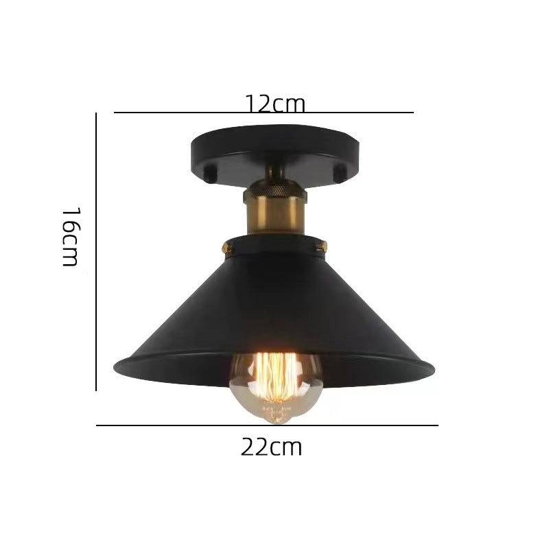 Retro Iron Ceiling-Mount Pendant Light