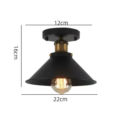 Retro Iron Ceiling-Mount Pendant Light