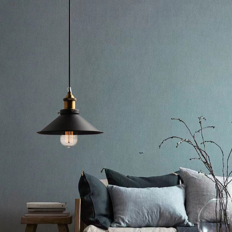 Retro Iron Ceiling-Mount Pendant Light / White Ceiling