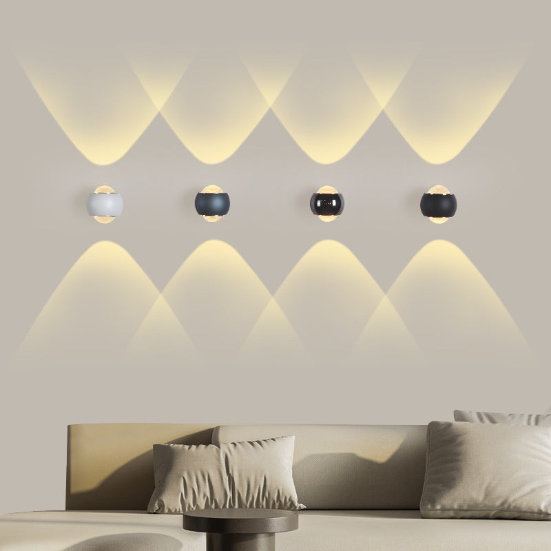 Rotatable 7W Aluminum Glass Wall Light / Warm Light / White