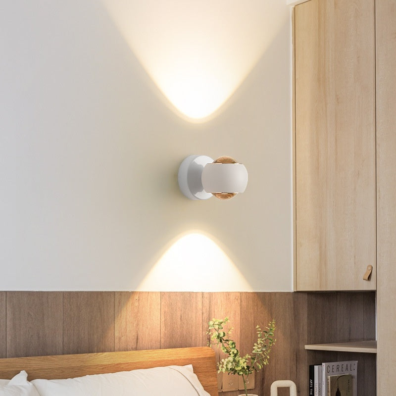 Rotatable 7W Aluminum Glass Wall Light / Warm Light / Gray
